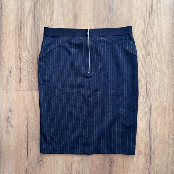 Ann Taylor Pinstripe Pencil Skirt - Picture 3 of 4